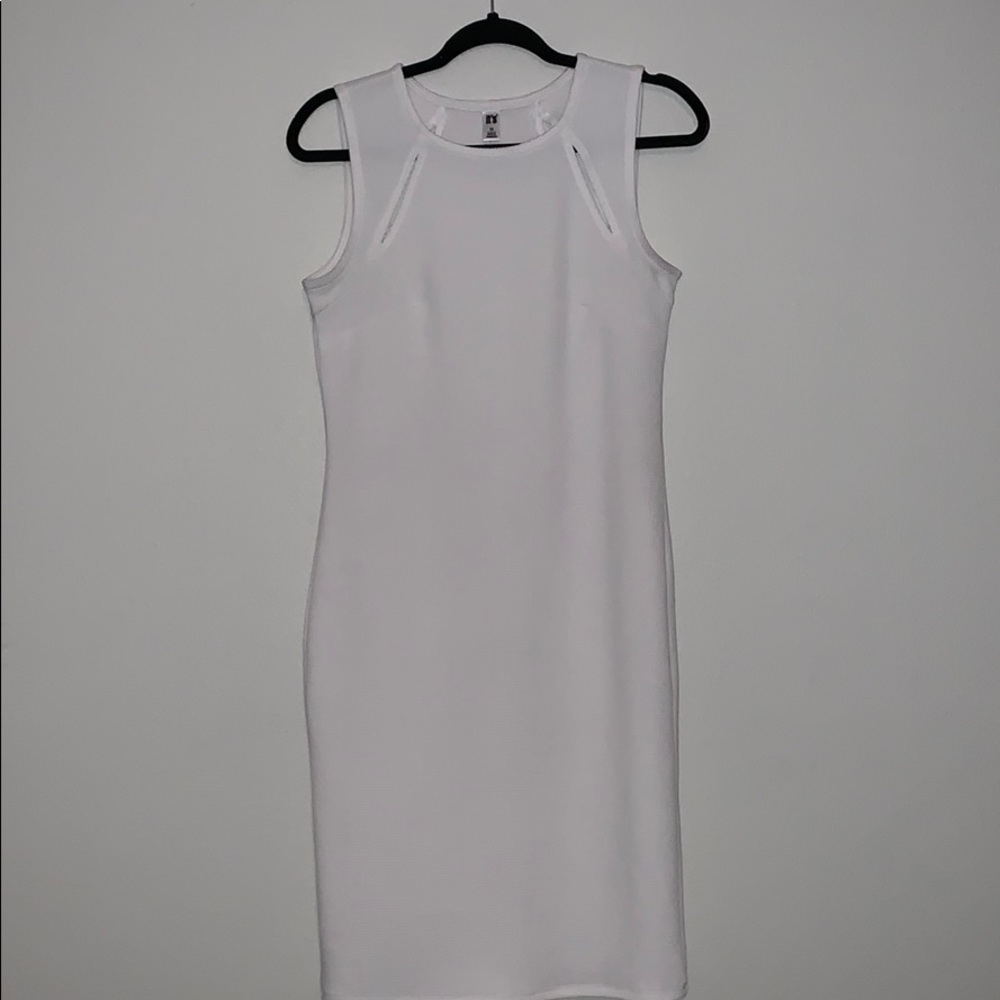 White midi dress